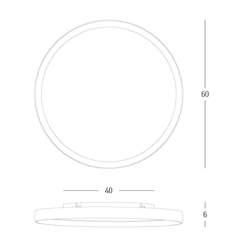 CEILING LED LIGHT 42W 2700K-3000K-4000K ALUMINIUM - MICROPRISMATIC ACRYLIC  BRUSHED GREY