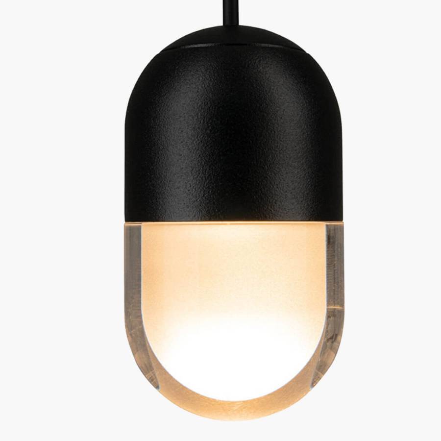 PENDANT LED LIGHT 7W 3000K SANDY BLACK ALUMINIUM - ACRYLIC
