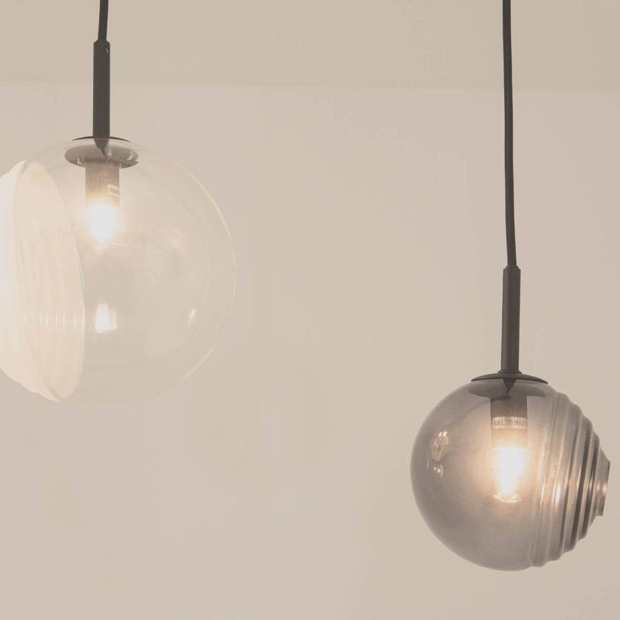 LINE LIGHT 5ΧG9 MAX 5W METAL-GLASS, CLEAR-FROST WHITE-SMOKED