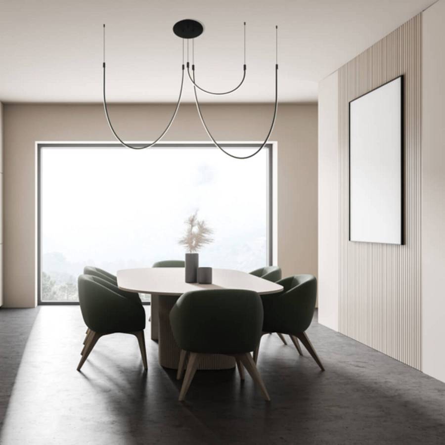 CEILING LED LIGHT 46W 3000K ALUMINIUM-SILICON BLACK