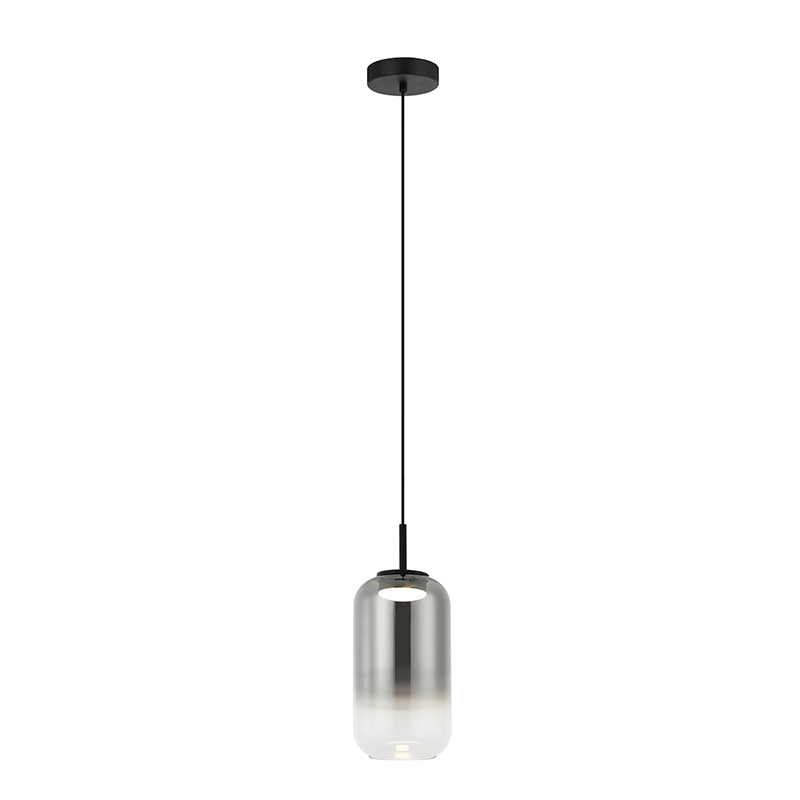 PENDANT LED LIGHT 12W 3000K BLACK-SMOKED GLASS