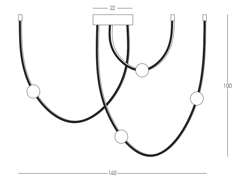 CEILING LED LIGHT  42W 3000K ALUMINIUM GOLD MATT