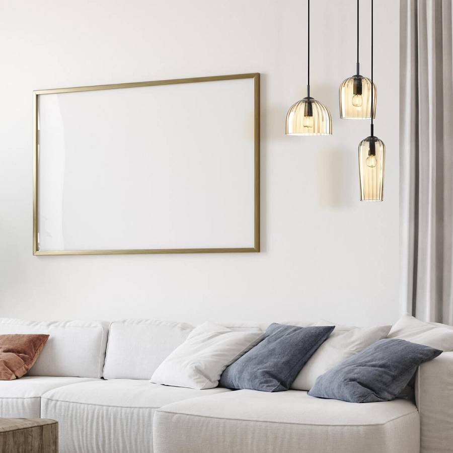 PENDANT LIGHT 1XE14 GLASS CHAMPAGNE