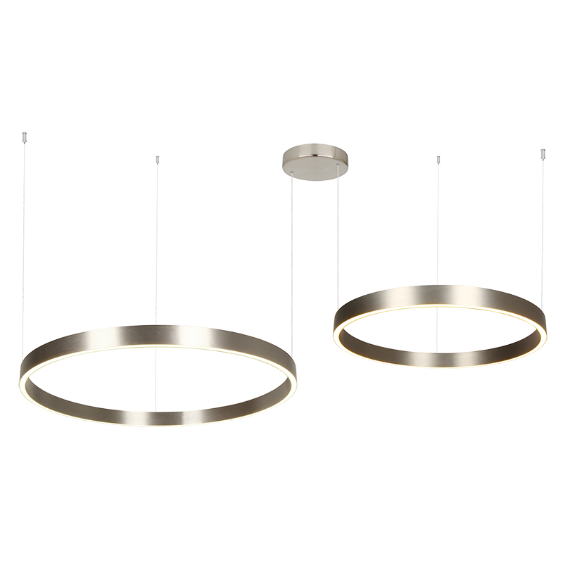 PENDANT LED LIGHT UP-DOWN 118W 3000K ELECTROPLATE BRUSHED NICKEL ALUMINIUM - ACRYLIC