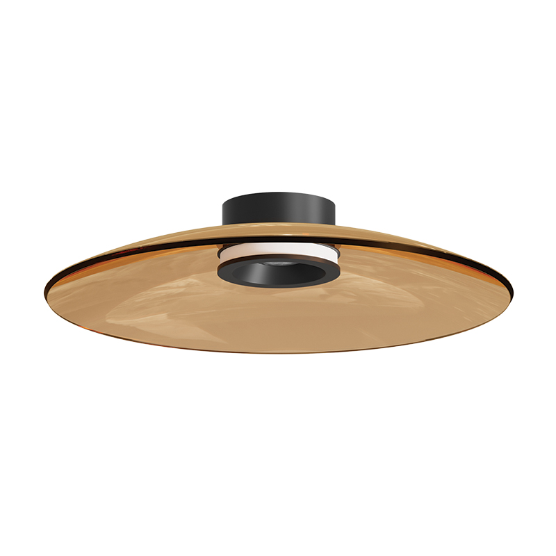 CEILING LED LIGHT 30W 2700K-3000K TRIAC BLACK MATT - TAWNY GLASS