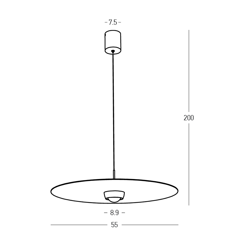 PENDANT LED LIGHT 21W 3000K TRIAC SANDY BRICK RED