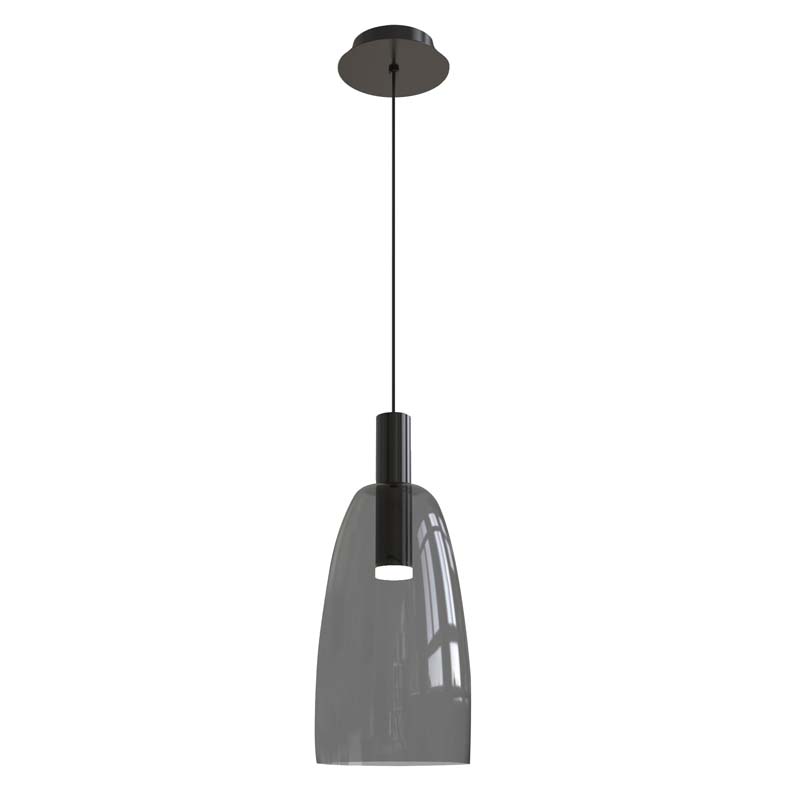 PENDANT LIGHT GLASS 7W SMOKE GRAY