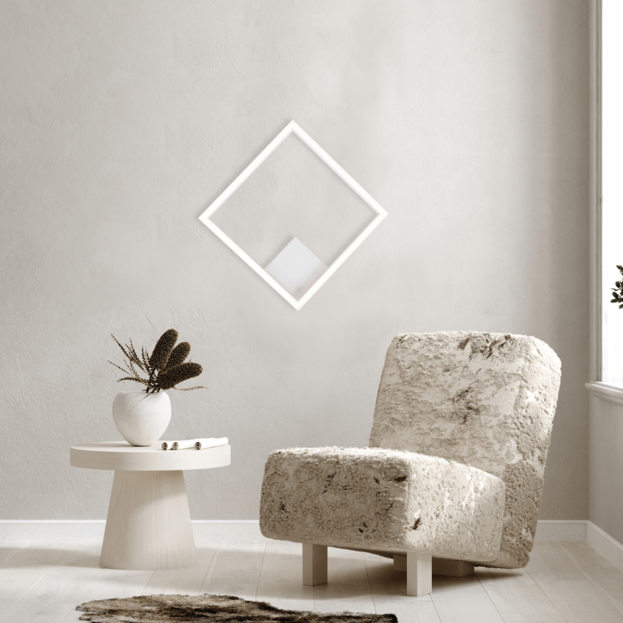 SCONCE LIGHT 15W 3000K, ALUMINUM&ACRYLIC SANDY WHITE