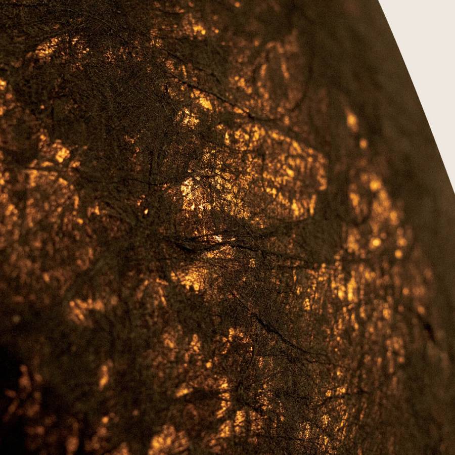 PENDANT LIGHT 1xE27 MAX 15W METAL - PAPER PULP - MULBERRY SILK BLACK