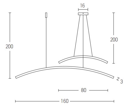 LED PENDANT LIGHT  41W 3000K ALUMINΙUM & ACRYLIC WHITE