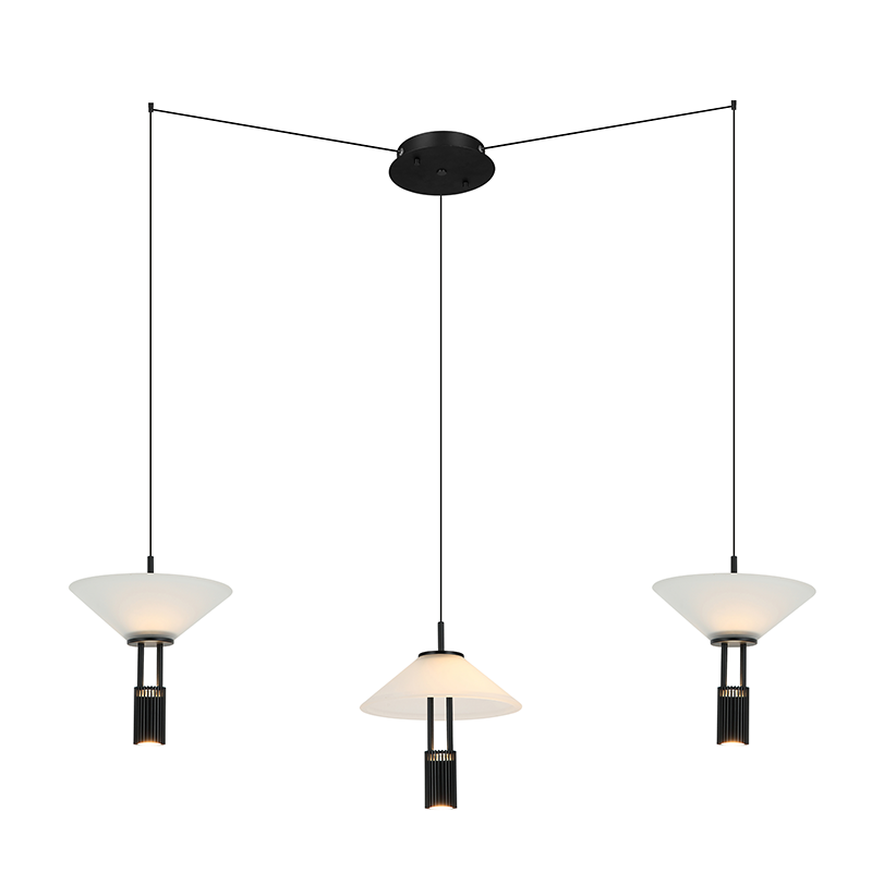 PENDANT LED LIGHT 28W 3000K ALUMINIUM BLACK