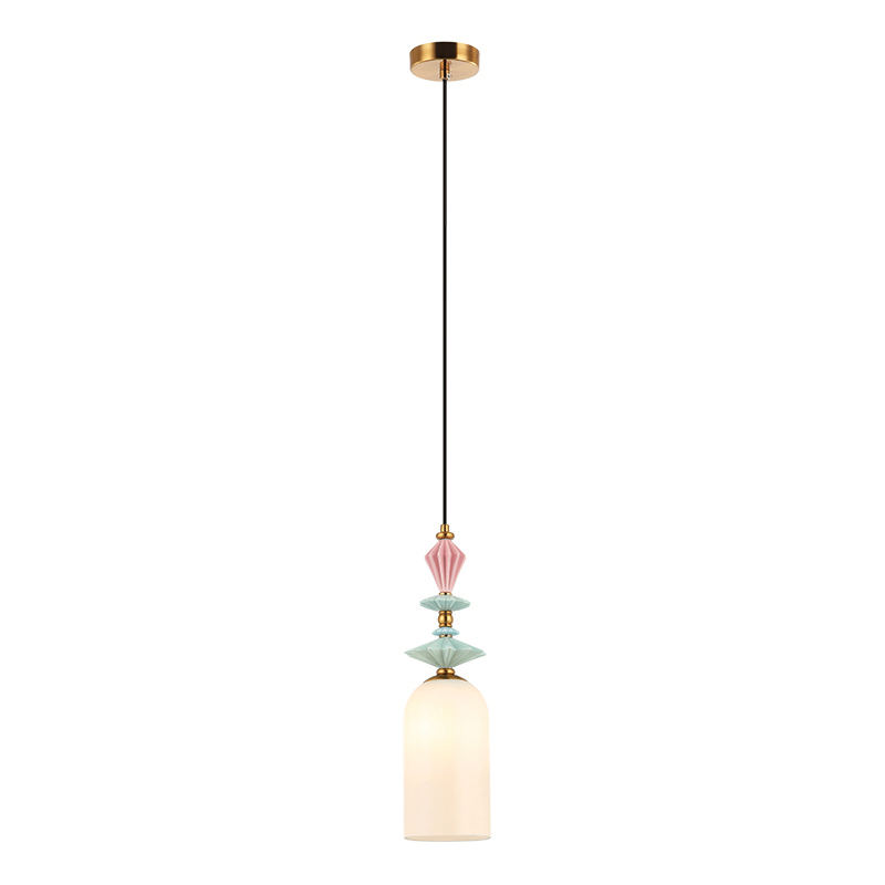 PENDANT LIGHT 1XE27 MAX 40W  OPAL WHITE  GLASS & CERAMICS