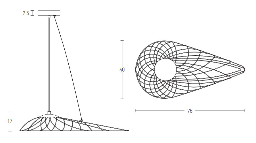 PENDANT LIGHT LED 10W 3000K BLACK