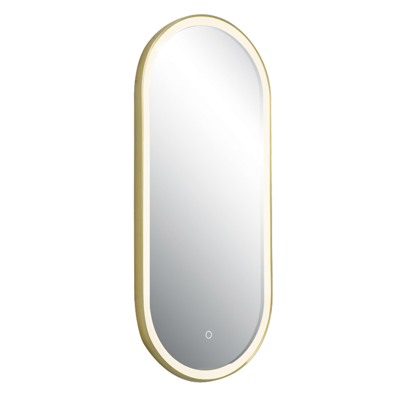 MIRROR WITH LED LIGHT 18W 3000K-4000K TOUCH DIMMING SWITCH ANODIZED GOLD IP44