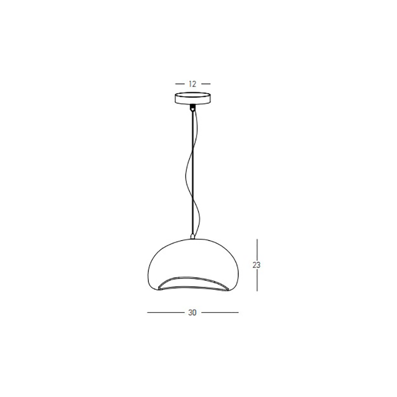 PENDANT LAMP E27 MAX 15W FIBERGLASS