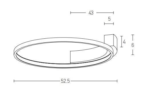 CEILING LIGHT 39W   ALUMINUM & SILICON,  SANDY BLACK 3000K