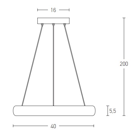 PENDANT LIGHT 32W 3000K, ALUMINUM & ACRYLIC  BRASH ANTIQUE GOLD
