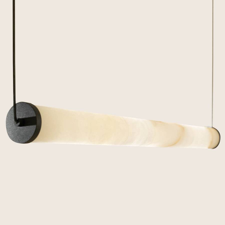 PENDANT LED LINE LIGHT 23W 3000K TRIAC SANDY BLACK - ALABASTER