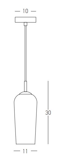 PENDANT LIGHT 1XE14 GLASS CHAMPAGNE