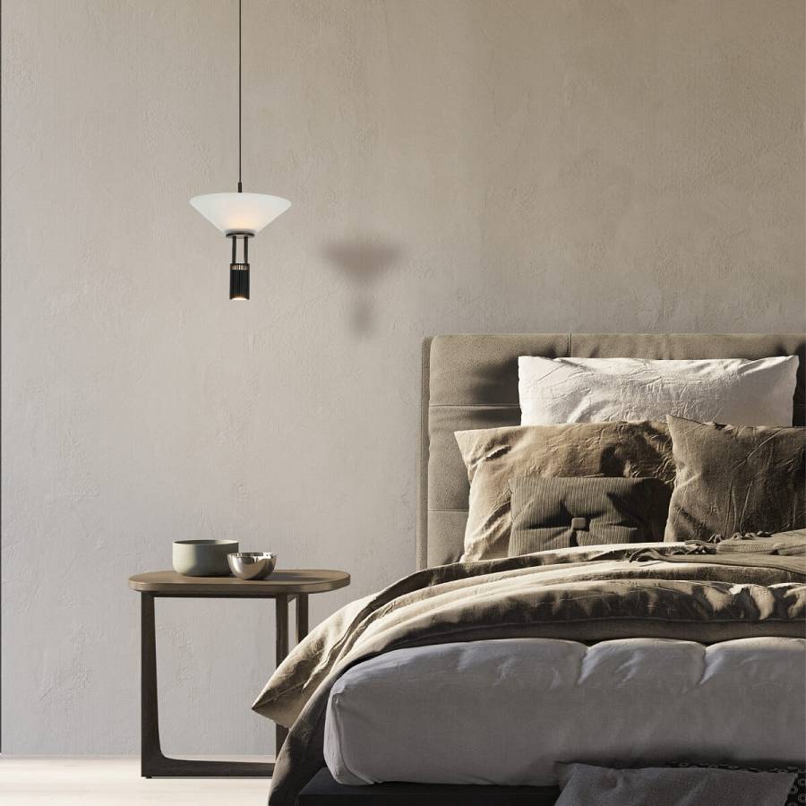 PENDANT LED LIGHT 10W 3000K ALUMINIUM BLACK