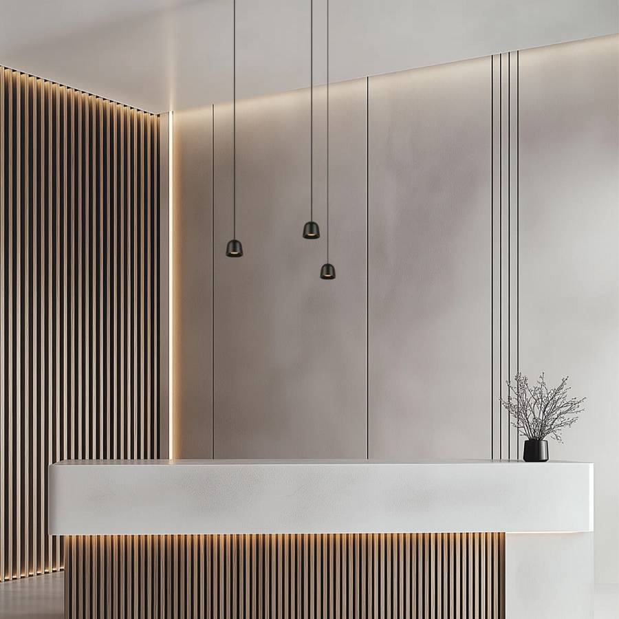 PENDANT LED LIGHT 7W 3000K SANDY BLACK ALUMINIUM