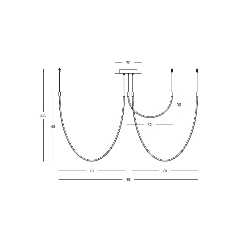 CEILING LED LIGHT 46W 3000K ALUMINIUM-SILICON BLACK