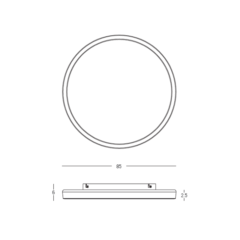 CEILING LED LIGHT 84W 2700K-3200K-4000K DALI SANDY WHITE - METAL - ALUMINIUM - MICROPRISMATIC DIFFUSER