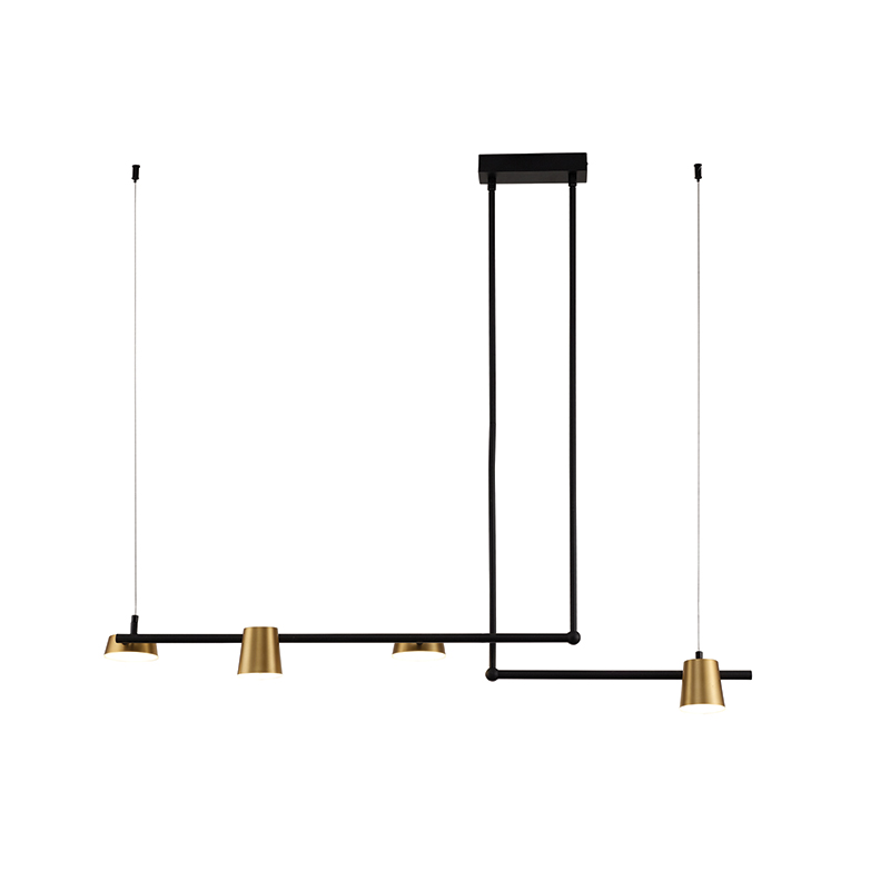 PENDANT LIGHT 28W LED 3000K  220-240V METAL-ACRYLIC SANDY BLACK &  BRASS