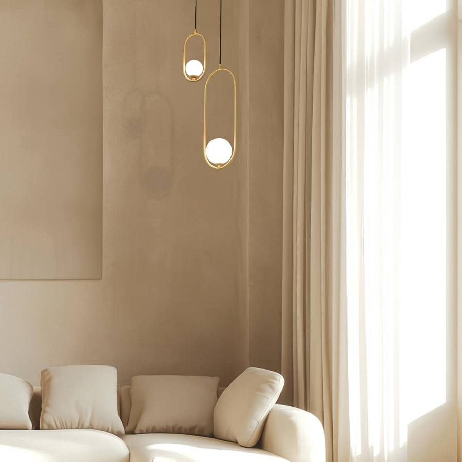PENDANT LAMP G9 MAX 7W METAL GOLD