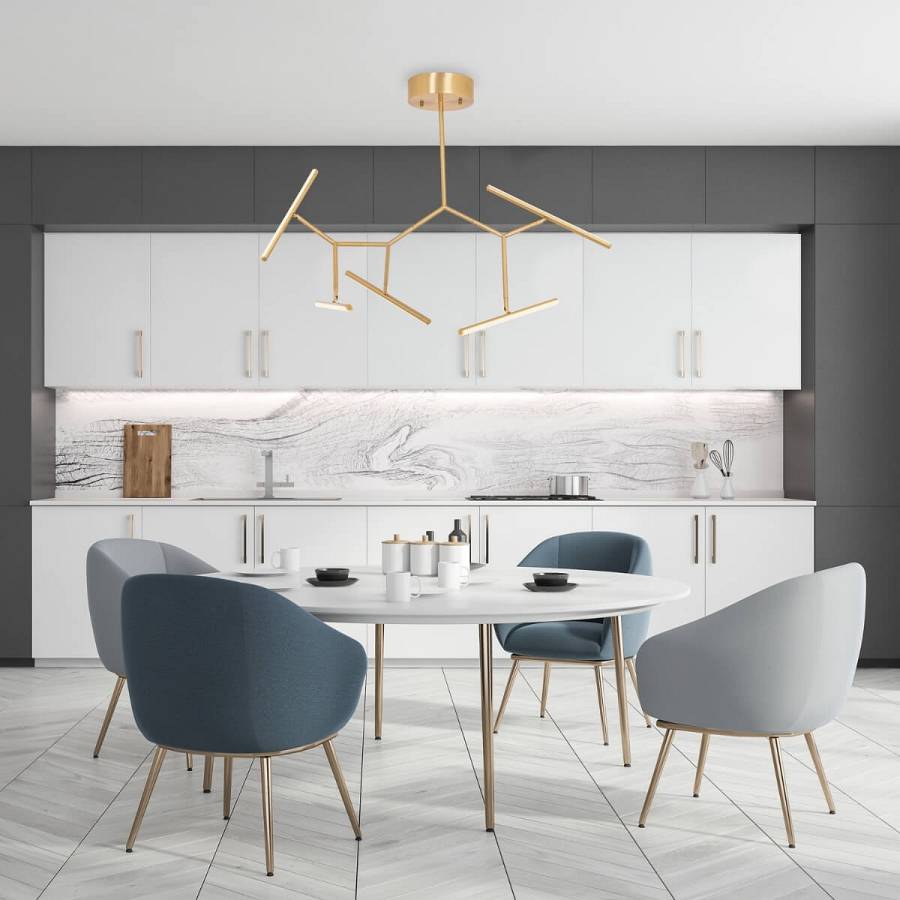 CEILING LIGHT 49W 3000K ALUMINUM & SILICON   GOLD MATT