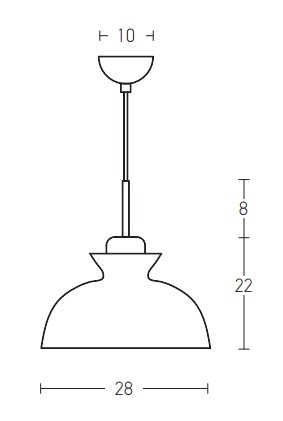 PENDANT LIGHT 1XE27 BLUE