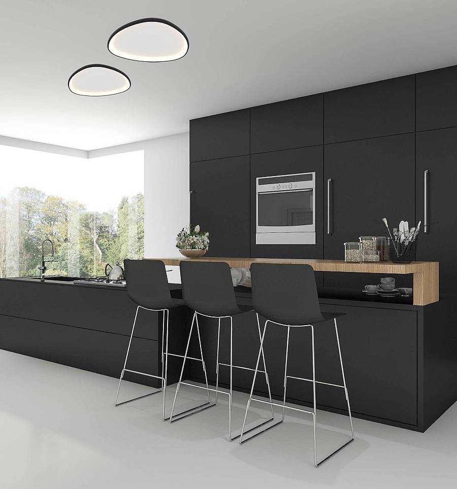 CEILING LED LIGHT 39W 3000K METAL-ACRYLIC BLACK