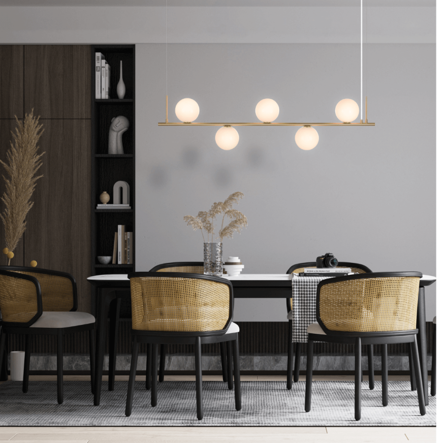 PENDANT LIGHT 5XE14 GOLD