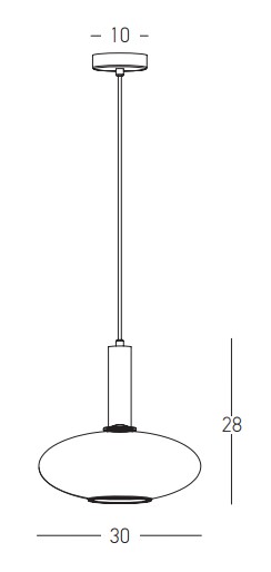 PENDANT LIGHT 1XE27  MAX 40W OPAL- GOLD MATT