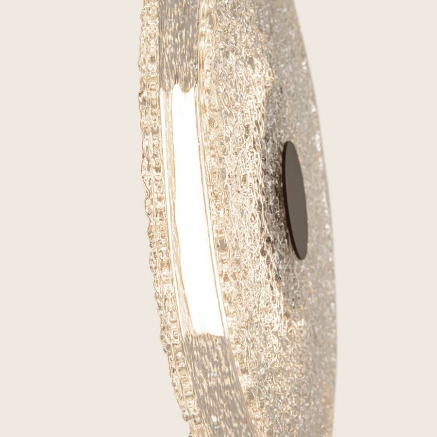 PENDANT LED LIGHT 11W 3000K METAL-GLASS, BLACK-CLEAR GLASS