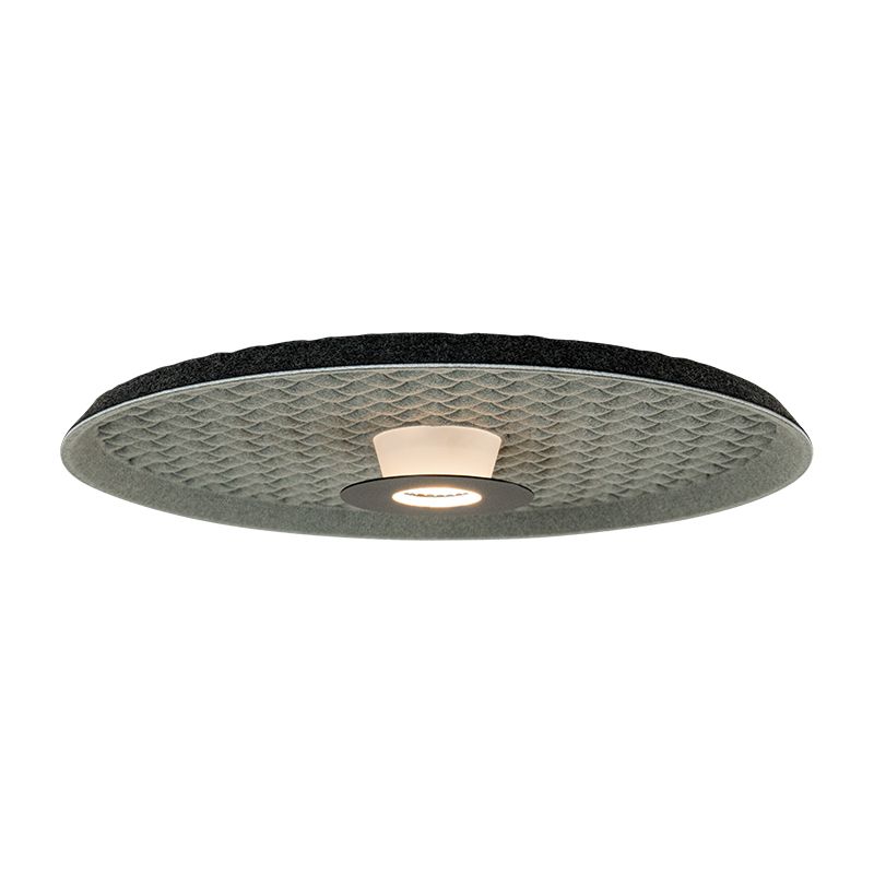 CEILING LED LIGHT 13W ACOUSTIC LIGHT GREY - BLACK