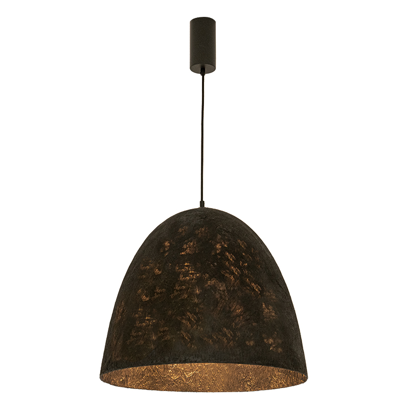 PENDANT LIGHT 1xE27 MAX 15W METAL - PAPER PULP - MULBERRY SILK BLACK