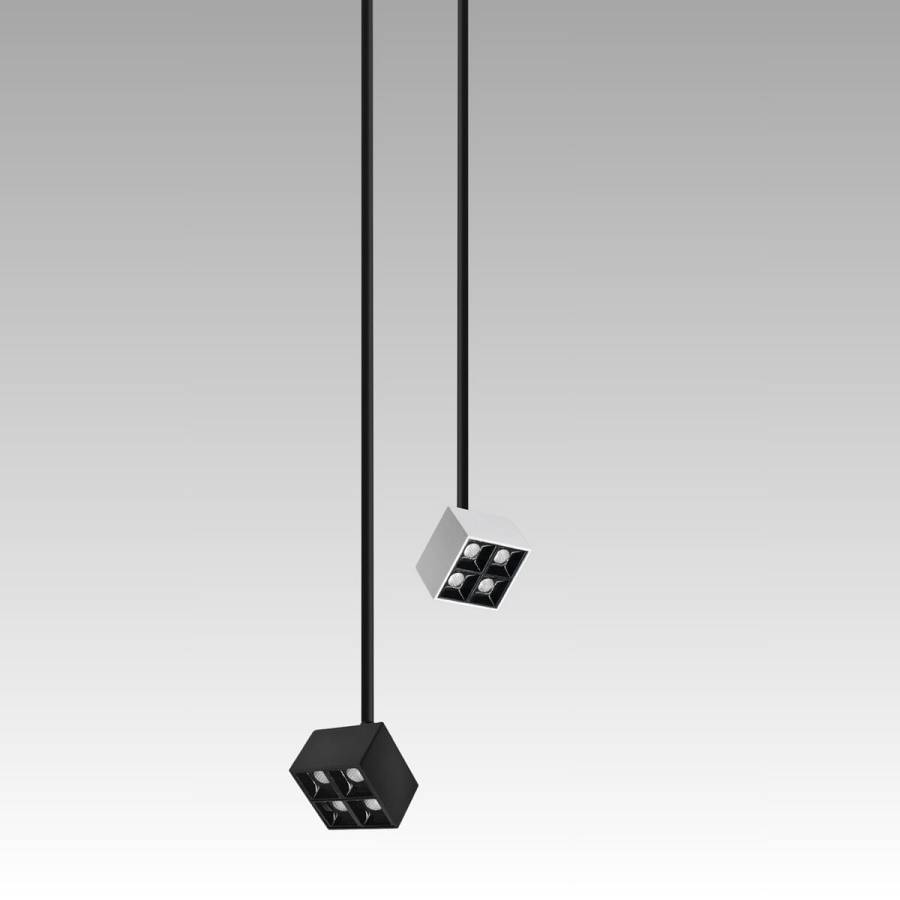 PENDANT SPOT LIGHT SQUERED LED 7W 3000K BLACK WHITE