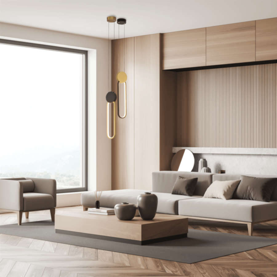 PENDANT LED LIGHT 13W 3000K ALUMINIUM-SILICON,BLACK-GOLD