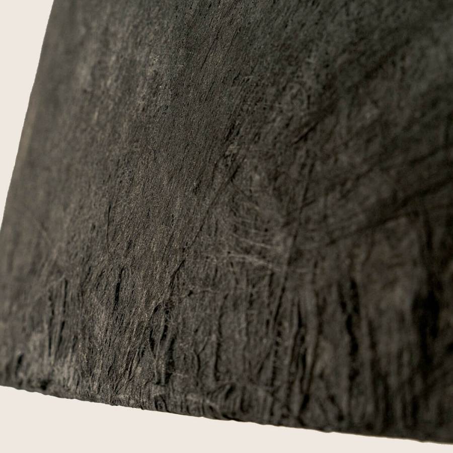 PENDANT LIGHT 1xE27 MAX 15W METAL - PAPER PULP - MULBERRY SILK BLACK