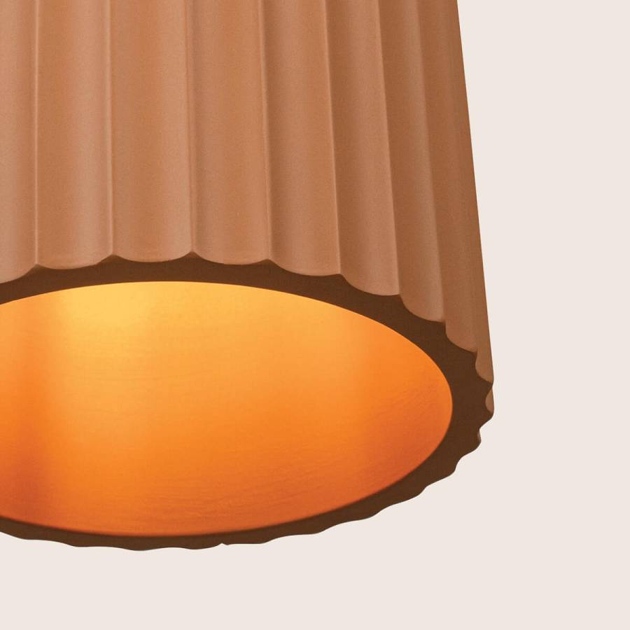 PENDANT LIGHT 1xE27 LED MAX 11W TERRACOTTA - SANDY BLACK CLAY - METAL