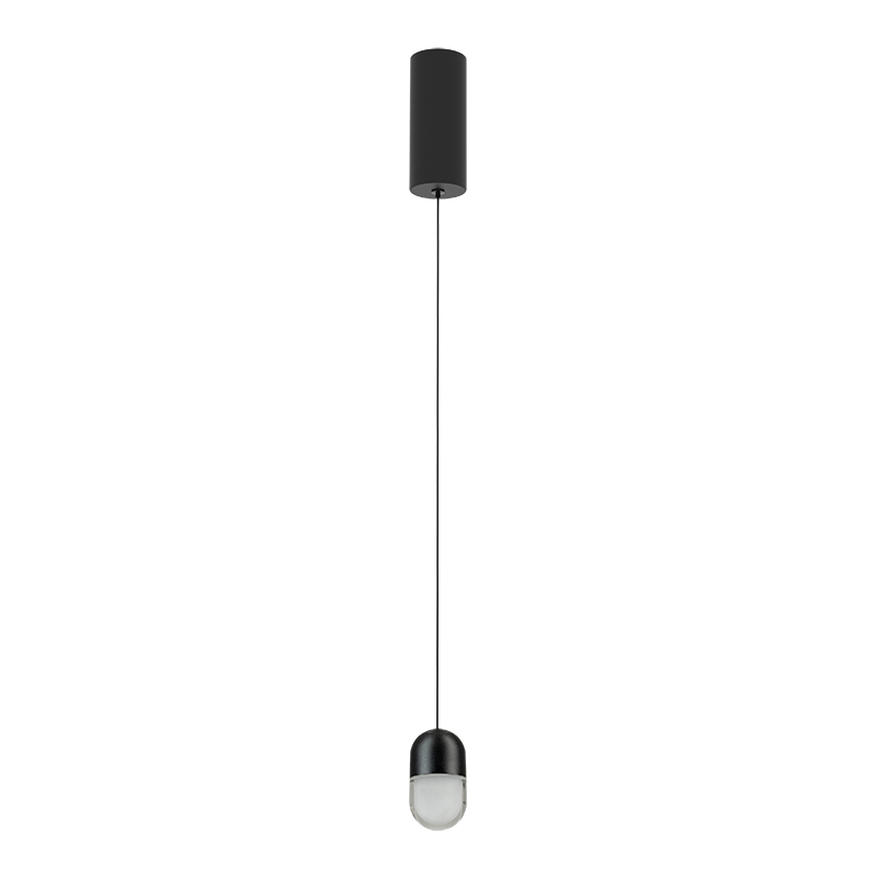 PENDANT LED LIGHT 7W 3000K SANDY BLACK ALUMINIUM - ACRYLIC