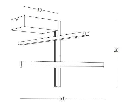 CEILING LED LIGHT 23W 3000K ALUMINIUM BLACK
