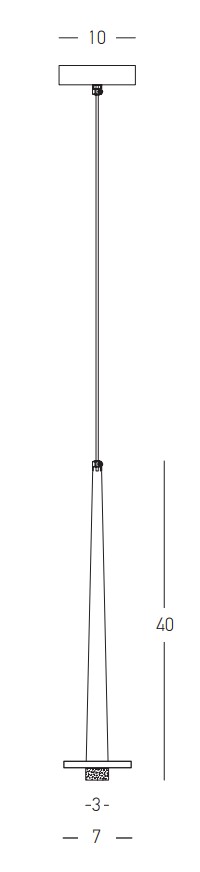 PENDANT LED LIGHT 6W 3000K ALUMINUM -MARBLE GOLD MATT