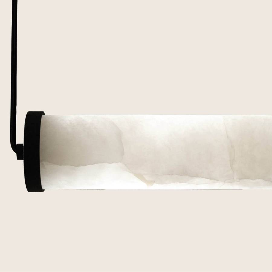 PENDANT LED LINE LIGHT 20W 3000K TRIAC SANDY BLACK - ALABASTER