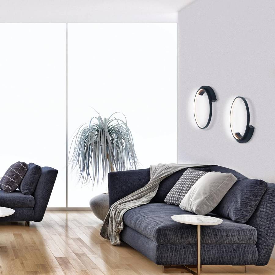 CEILING LIGHT 39W   ALUMINUM & SILICON,  SANDY BLACK 3000K