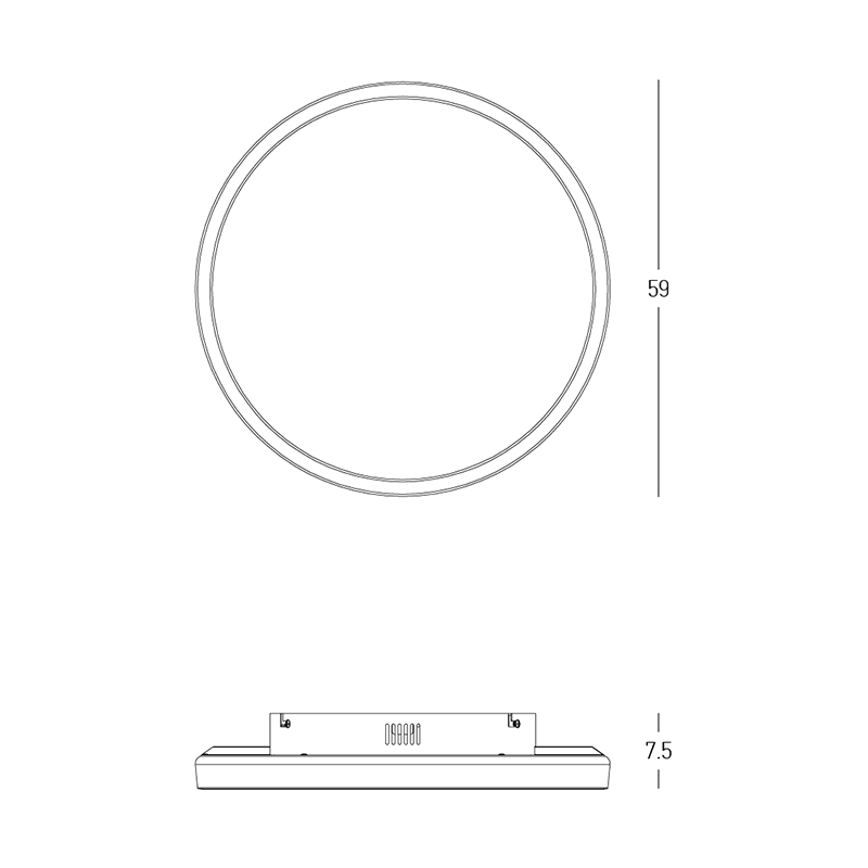 CEILING LED LIGHT 41W 2700K-3000K-4000K SANDY BLACK
