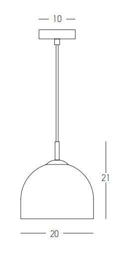 PENDANT LIGHT  1XE14 GLASS CHAMPAGNE