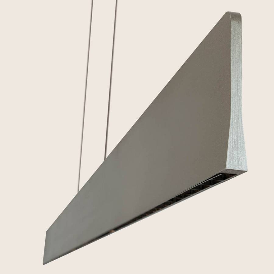 PENDANT LED LINE LIGHT 40W 3000K TRIAC BRUSHED GREY -ALUMINIUM - BLACK METAL