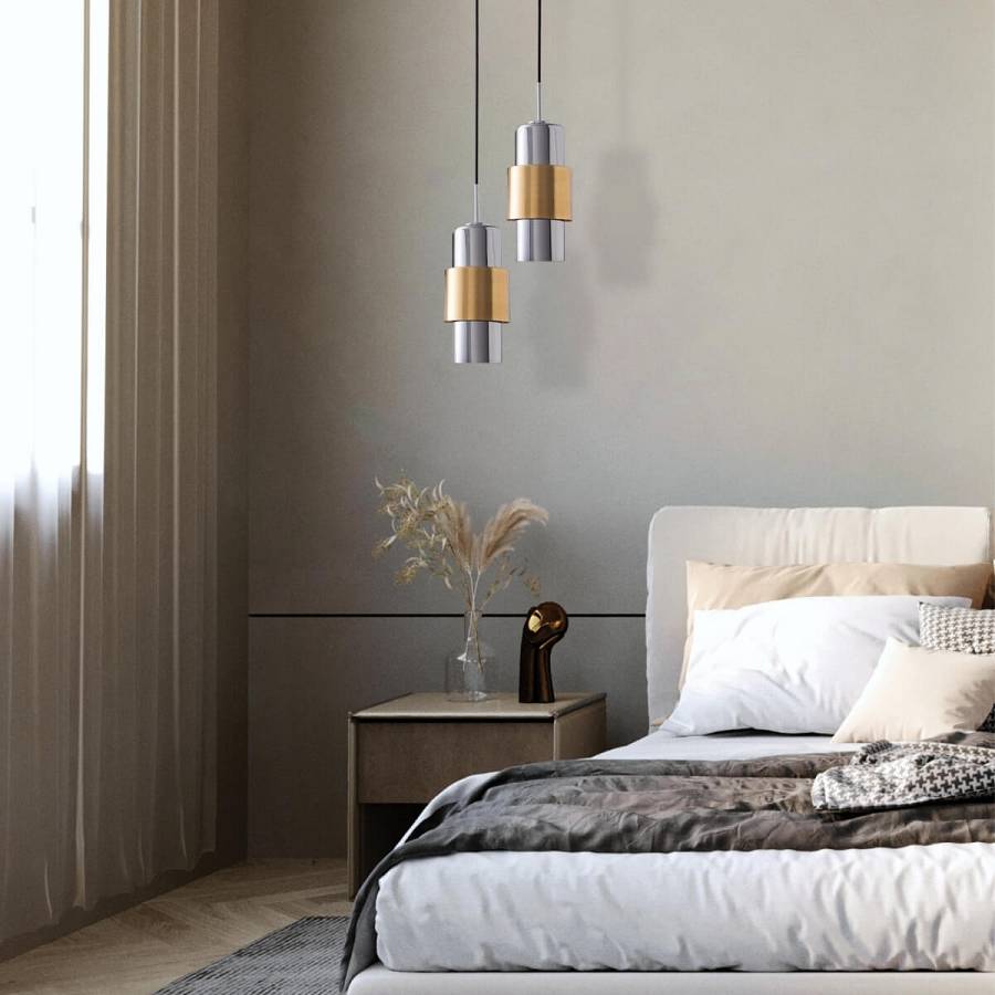 PENDANT LIGHT  E27 MAX 40W GOLD MATT CHROME CLASS